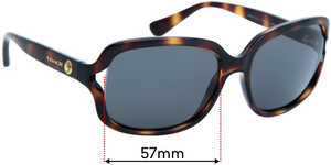 Sunglass Fix Replacement Lenses for Coach HC8169 - 57mm Wide