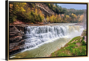 Lower Falls Of The Genesee River In Letchworth State Park, New York
