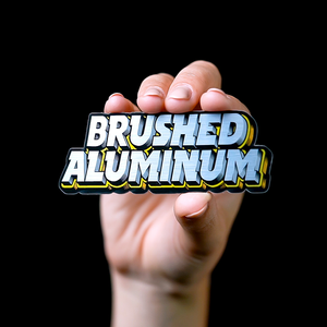 Custom Brushed Aluminum Stickers