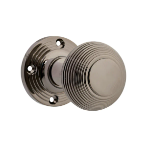 Beehive Mortice Door Knob - Black Nickel - Pair - Designer Levers