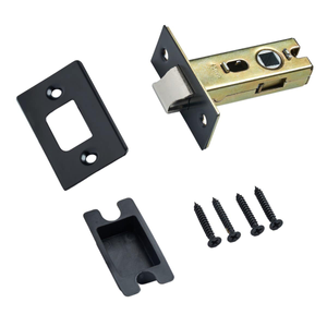 Bolt Through Tubular Latch 64mm Case - 45mm Backset - Matte Black - Designer Levers