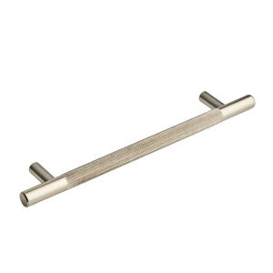 Kensington Knurled T-Bar Cabinet & Drawer Handle - Brushed Nickel - 128mm - Elite Knobs & Handles
