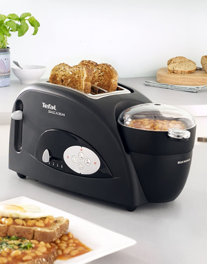Tefal TT552842 NEW 2 Slice Wide Slot Toast 'n' Egg 'n' Beans Toaster 1200W Black