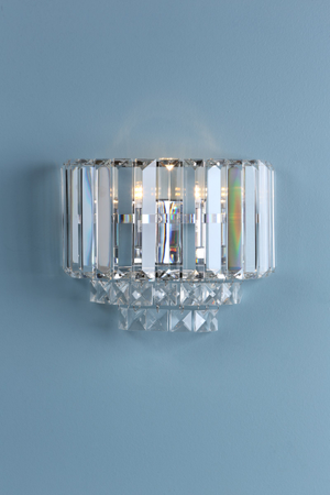 Laura Ashley Vienna Wall Light Crystal and Polished Chrome