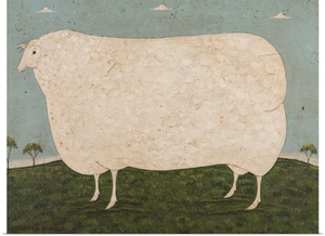 Sheep-On Blue