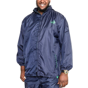 D555 Mens Zac Big & Tall Packaway Waterproof Rain Jacket - 4XL / Navy