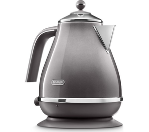 De’Longhi KBOT3001.GY Jug Kettle Icona Metallics Anti-limescale Filter 1.7L Grey