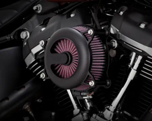 Vance & Hines VO2 Rogue Air Cleaner In Wrinkle Black Finish For 2018-2024 Softail, 2017-2025 Touring & Trike M8 (Gen 1) Models (40381)