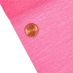 Premium Italian Crepe Paper (60 gsm), Hot Pink 210, Pink, Roll 1 - 19-1/2" X 8.2', - Wraps by Paper Mart