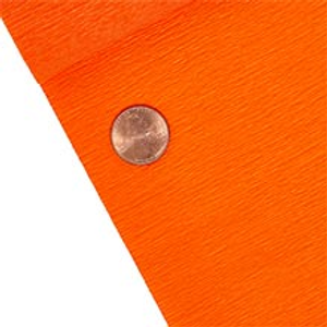 Premium Italian Crepe Paper (60 gsm), Orange 300, Orange, Roll 1 - 19-1/2" X 8.2', - Wraps by Paper Mart