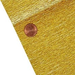 Heavy Duty Premium Italian Crepe Paper (180 gsm), Gold 801, Gold - 19-1/2" X 8.2', - Wraps by Paper Mart