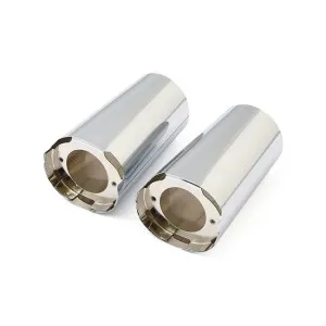 DOSS Upper Fork Slider Covers In Chrome Finish For 2014-2023 Touring (Std. Length) (77485)