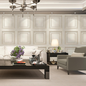Belgravia Decor Amara Wood Panel Cream/Soft Gold Satin Wallpaper - 7389