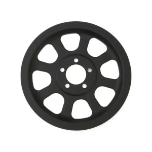 DOSS Pulley Cover In Black Finish for 07-17 Dyna with 66 tooth pulley (77011B)