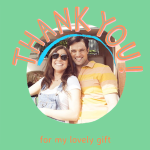 Moonpig Katy Welsh Green Thank You Card