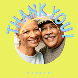 Moonpig Katy Welsh Yellow Thank You Card