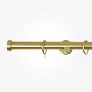 35mm Allure Signature Brushed Gold Stud Curtain Pole