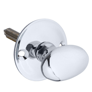 Oval Knob Thumbturn Rack Bolt Key - Polished Chrome - Security Solutions
