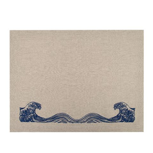 Serenk - Natural Linen Placemat Japanese Wave 38x48cm