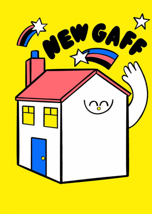 Illustrated Smiling House New House Card