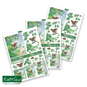 Die Cut Decoupage – Wren In Mayblossom (pack of 3)