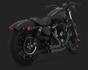 Vance & Hines Mini Grenades Exhaust NON-PCX in Black Finish For 2004-2013 Sportster Models With Forward and Mid Controls (46884)