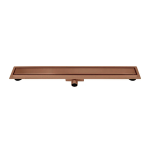 Copper RVS Douchegoot compleet met flens 80x7x6,7cm gesloten rooster