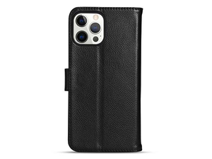 Premium Leather Wallet Case for Apple iPhone 13 Pro - Black