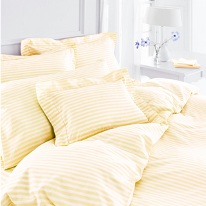 Candy Stripe Yellow Duvet Cover King