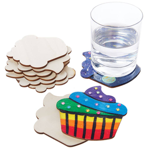 Cupcake onderzetter van hout 