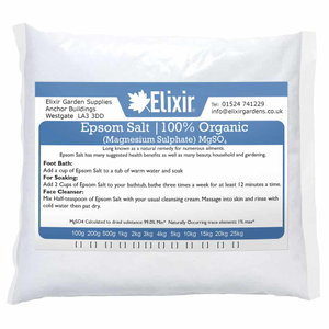Organic Epsom Bathing Salts (100% Pure FCC Food Grade) 500g-25kg - 1kg, Polythene Bag