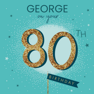 Moonpig Clintons 80th Milestone Cute Birthday Card