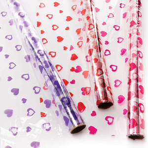 Heart Cellophane Rolls 2m x 70cm
