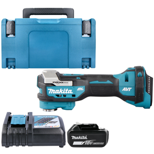 Makita DTM52Z 18V LXT Cordless Brushless Starlock Max Keyless Multi-Tool With 1 x 5.0Ah Battery, Charger & Case Type 3