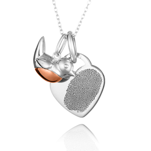 Sterling Silver RobinFingerprint Necklace