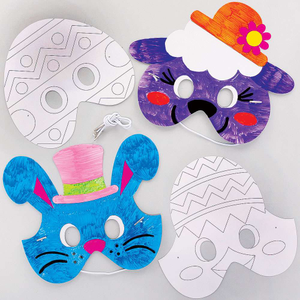 Paasmaskers om in te kleuren