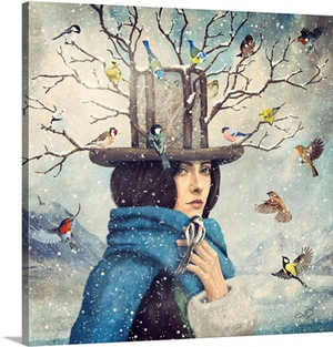 The Lady With The Bird Feeder Hat