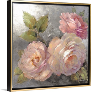 Roses on Gray II Crop