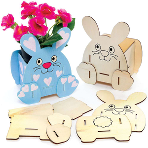 Osterhasen Blumentopf-Bastelsets aus Holz