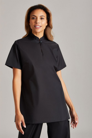 Simon Jersey Women's Anti Static Pet Grooming Tunic, Black