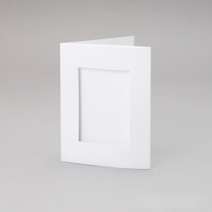 White Rectangle Aperture Cards 88x114mm (pack of 10)