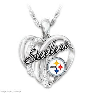 Steelers Written On My Heart Pendant Necklace