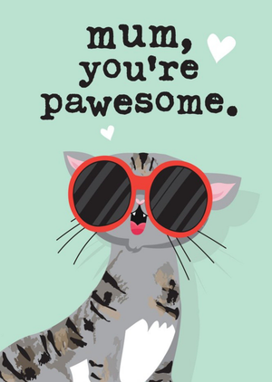 Mrs Best The London Studio Illustration Cat Mother's Day Card