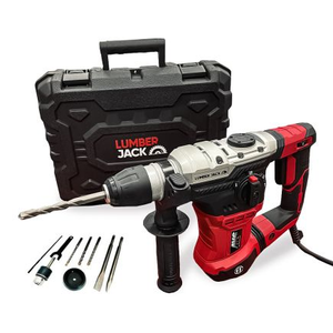Lumberjack SDS Rotary Hammer Drill 1050W with Drill Bits and Chi