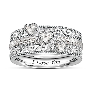 Love Grows Diamond Ring Set Size 8
