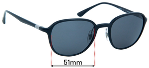 Sunglass Fix Replacement Lenses for Ray-Ban RB4341 - 51mm Wide