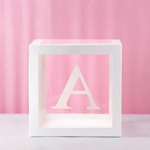 Letter A Transparent Balloon Box 30x30x30cm