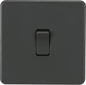 SF2000AT Screwless 1G 2W Switch in Anthracite
