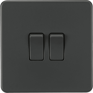 SF3000AT Screwless 2G 2W Switch in Anthracite