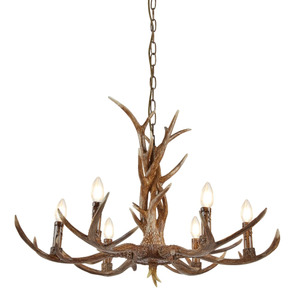 6416-6BR Stag 6 Light Antler Ceiling Fitting
